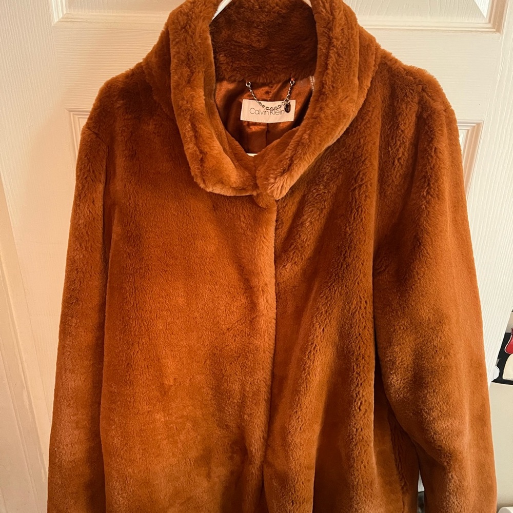 Faux fur Calvin Klein Coat